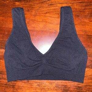 Commando Ruched Seamless Black Bralette